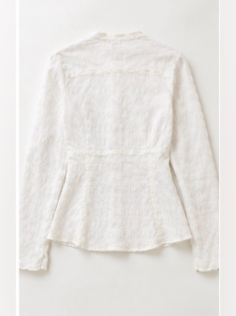 [Neesh by D.A.R] White Ribbon Button Jacket XS - Picture 3 of 7